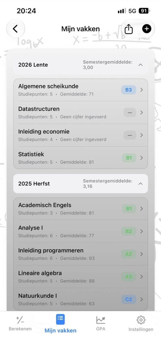 Mijn vakken