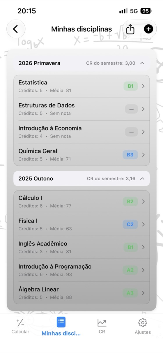 Minhas disciplinas